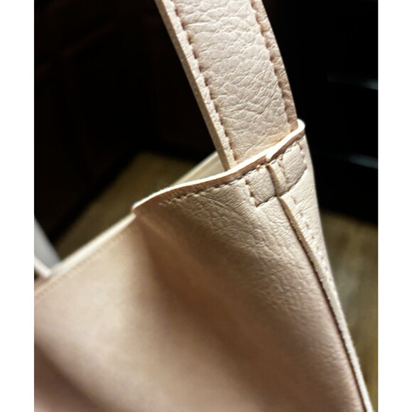 NWT Ulta Suede Tote Bag, Blush Mauve Faux Leather - Super Soft! - Picture 6 of 9